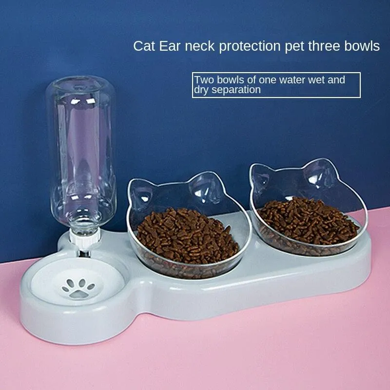 Double Elevated Bowls for Cats and Dogs