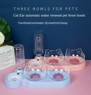 Double Elevated Bowls for Cats and Dogs