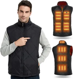 FERNIDA Heated Vest, 8 Heating Zones, Heating Vest for Men Women, Heated Warm Cold-Proof Electric Vest (Battery Not Included)