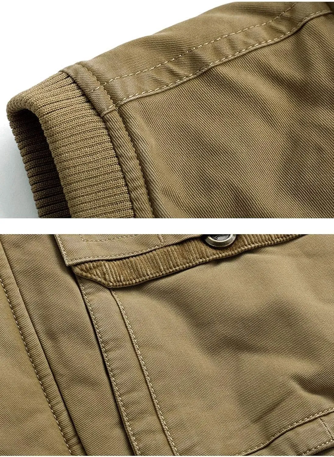 Flygo Men's Thickened Sherpa Lined Fishing Vest Outdoor Winter Warm Jacket with Removable Hood