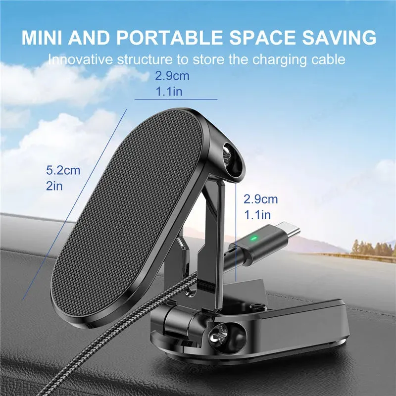 Foldable Metal Car Phone Holder for Iphone 14