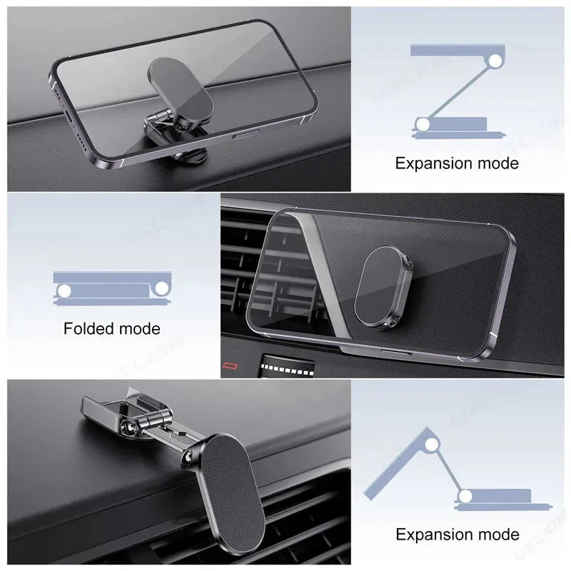 Foldable Metal Car Phone Holder for Iphone 14