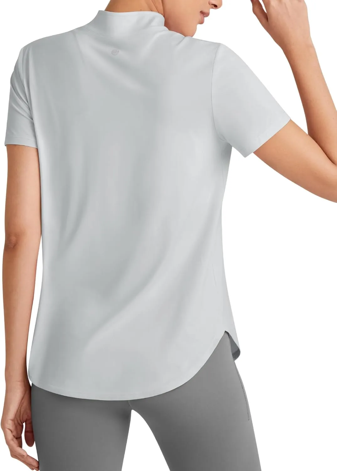 G4Free Lightbreeze UPF 50  Womens Workout Tops Short Sleeve Half Zip Golf Shirts Loose Fit Athletic Gym Tshirts Running