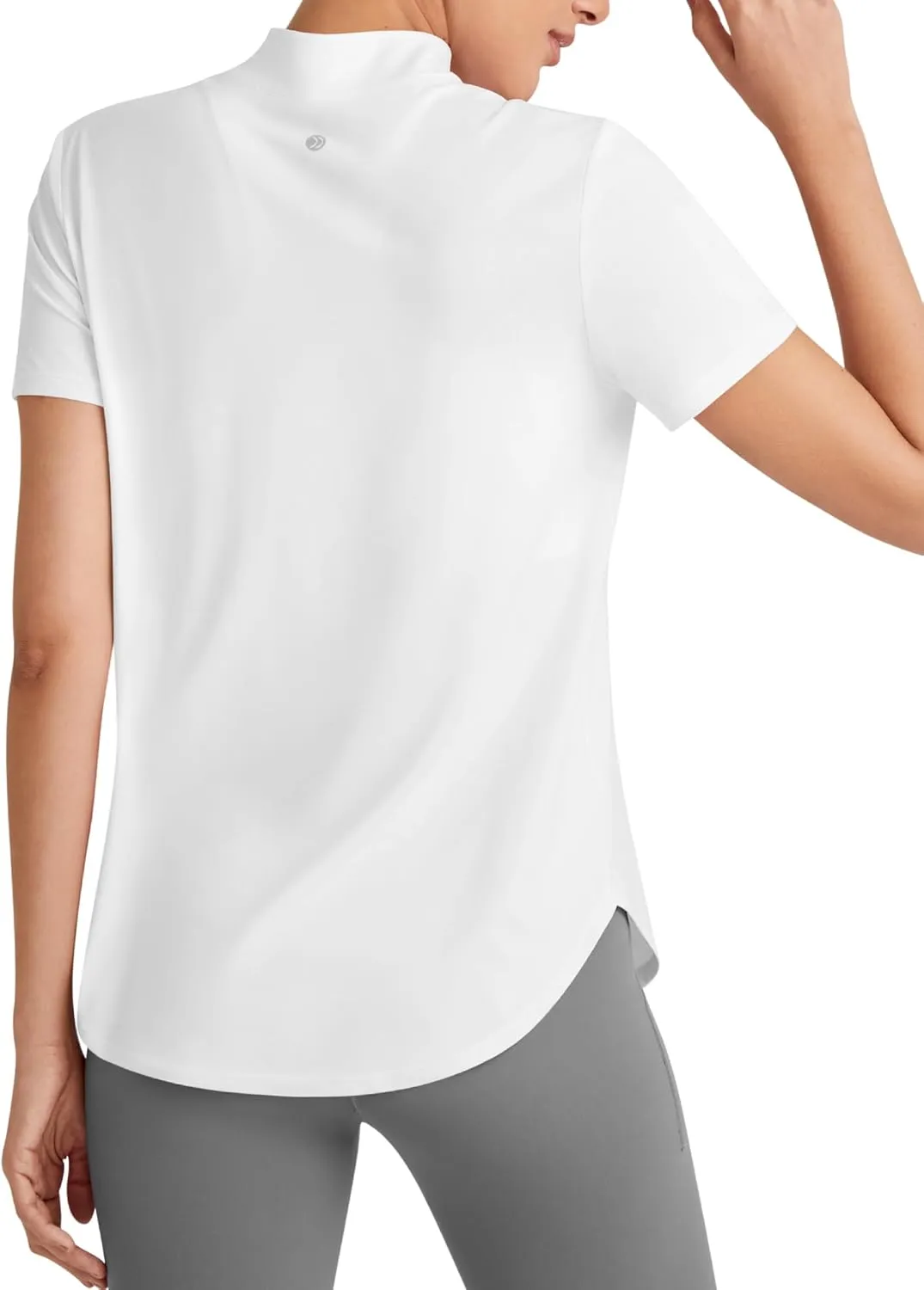 G4Free Lightbreeze UPF 50  Womens Workout Tops Short Sleeve Half Zip Golf Shirts Loose Fit Athletic Gym Tshirts Running
