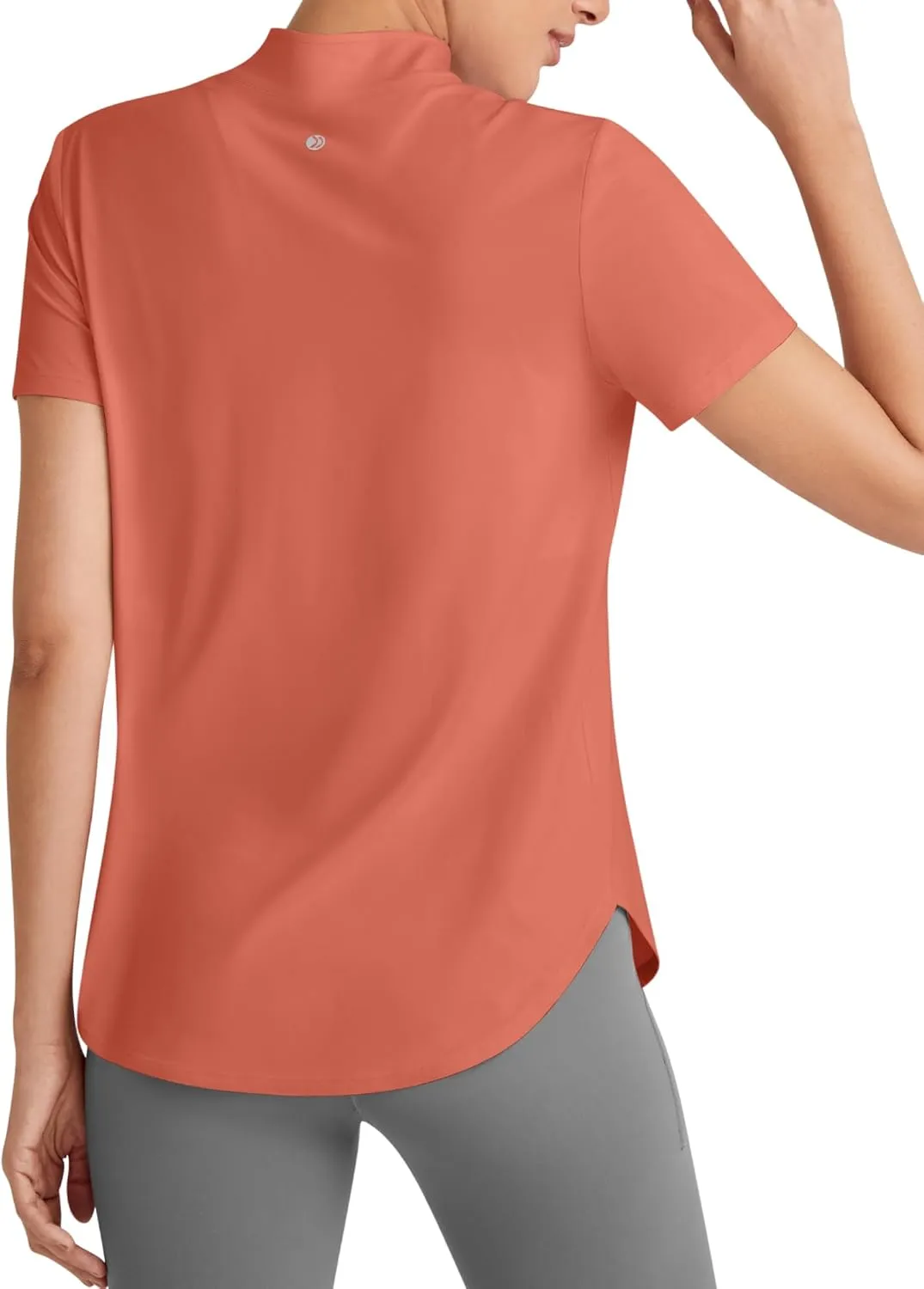 G4Free Lightbreeze UPF 50  Womens Workout Tops Short Sleeve Half Zip Golf Shirts Loose Fit Athletic Gym Tshirts Running