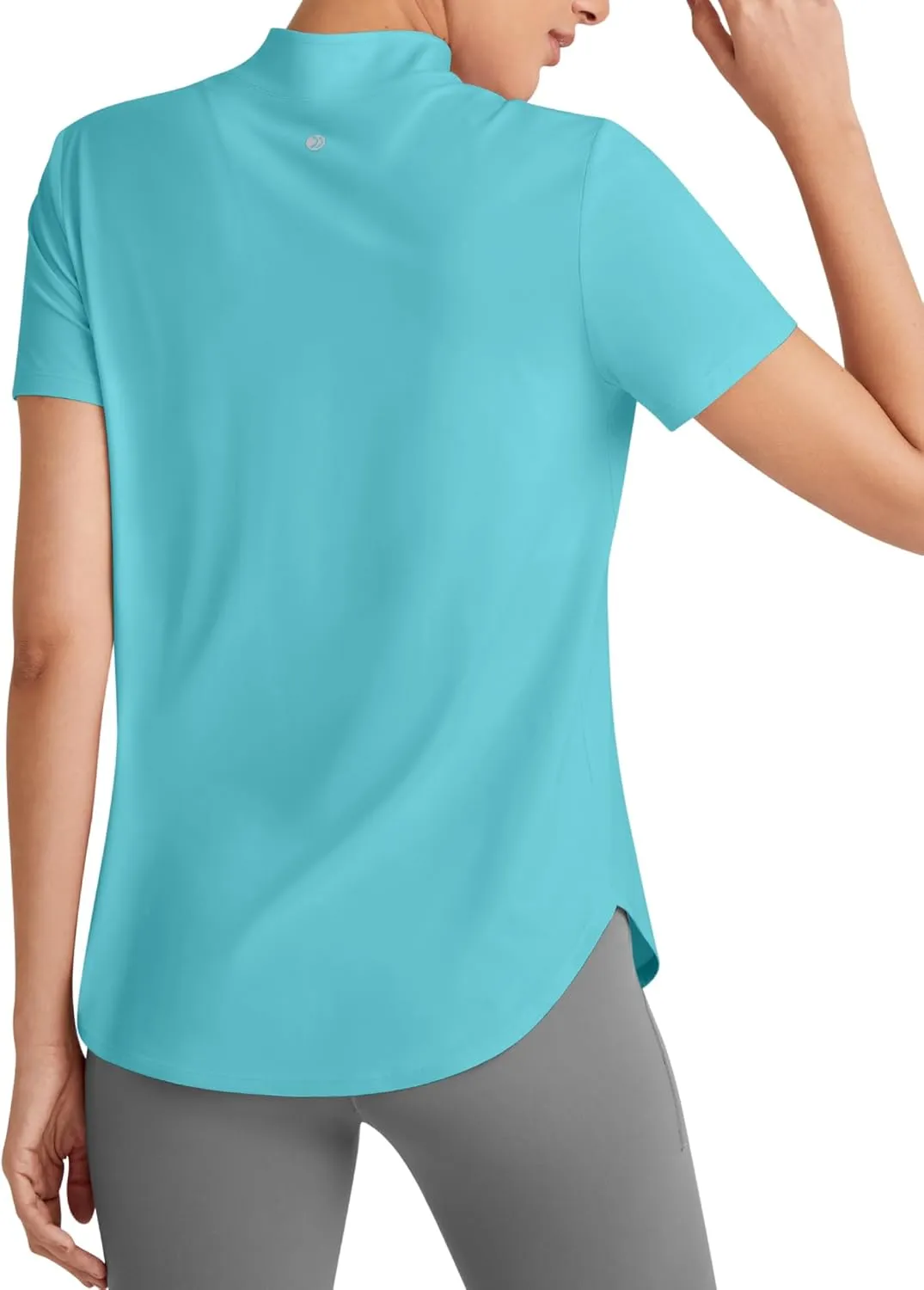 G4Free Lightbreeze UPF 50  Womens Workout Tops Short Sleeve Half Zip Golf Shirts Loose Fit Athletic Gym Tshirts Running