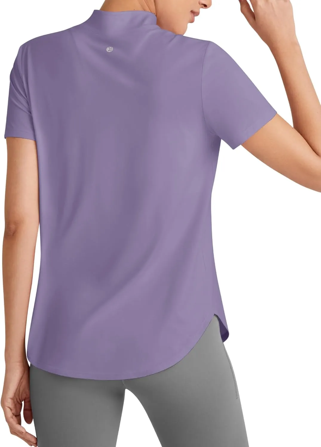 G4Free Lightbreeze UPF 50  Womens Workout Tops Short Sleeve Half Zip Golf Shirts Loose Fit Athletic Gym Tshirts Running