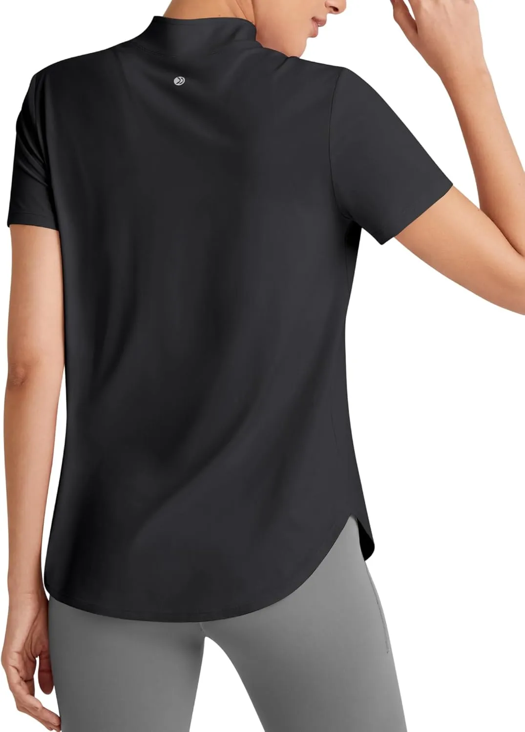 G4Free Lightbreeze UPF 50  Womens Workout Tops Short Sleeve Half Zip Golf Shirts Loose Fit Athletic Gym Tshirts Running