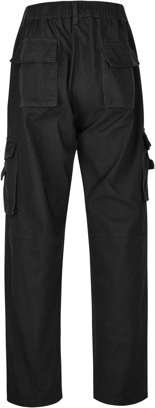 GIERIDUC Cargo Pants for Men Relaxed Fit Black Dress Pants Men Slim Fit Wide Leg Corduroy Pants Mens Stretch Suit Pants Mens