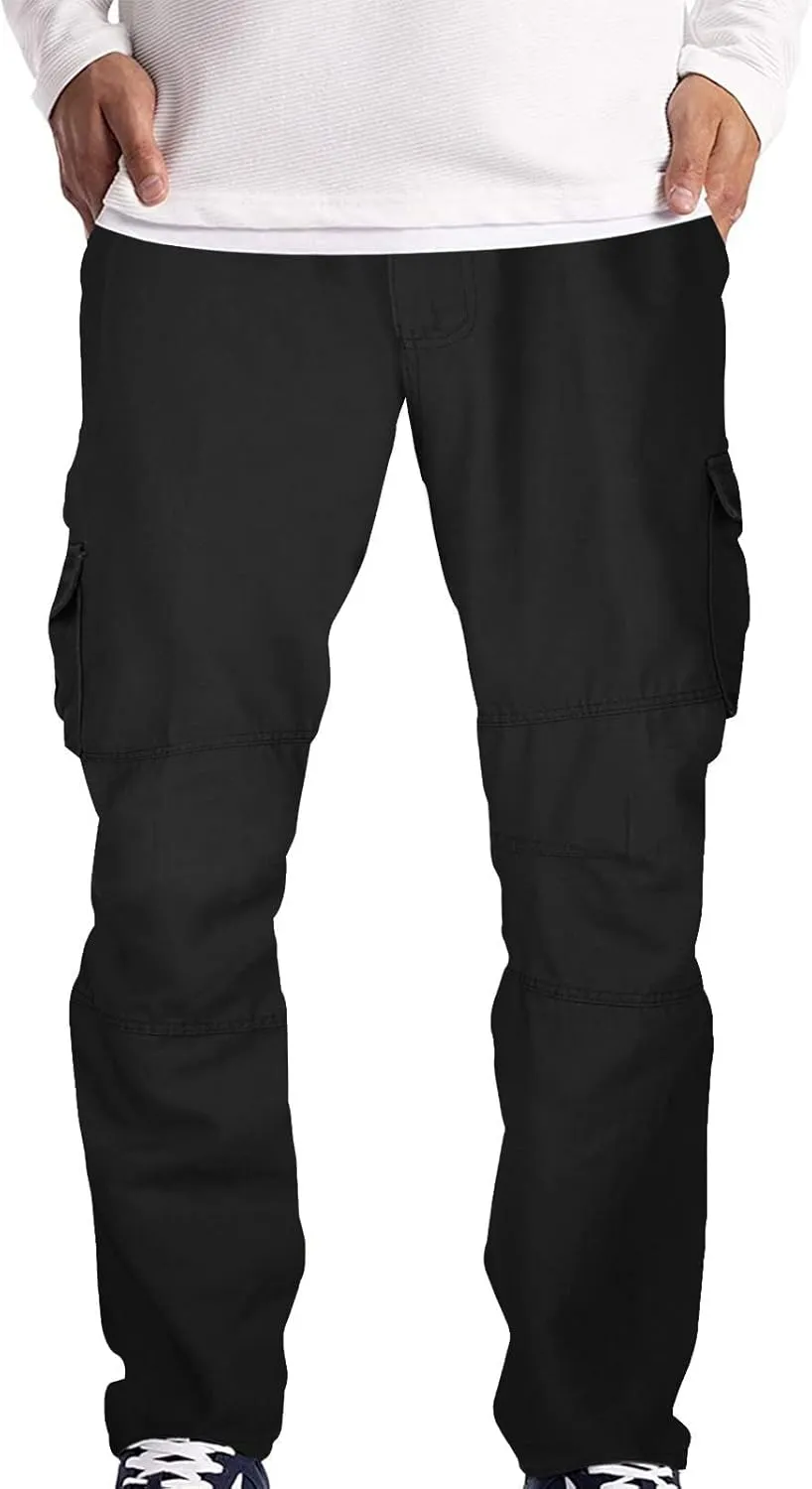 GIERIDUC Cargo Pants for Men Relaxed Fit Black Dress Pants Men Slim Fit Wide Leg Corduroy Pants Mens Stretch Suit Pants Mens