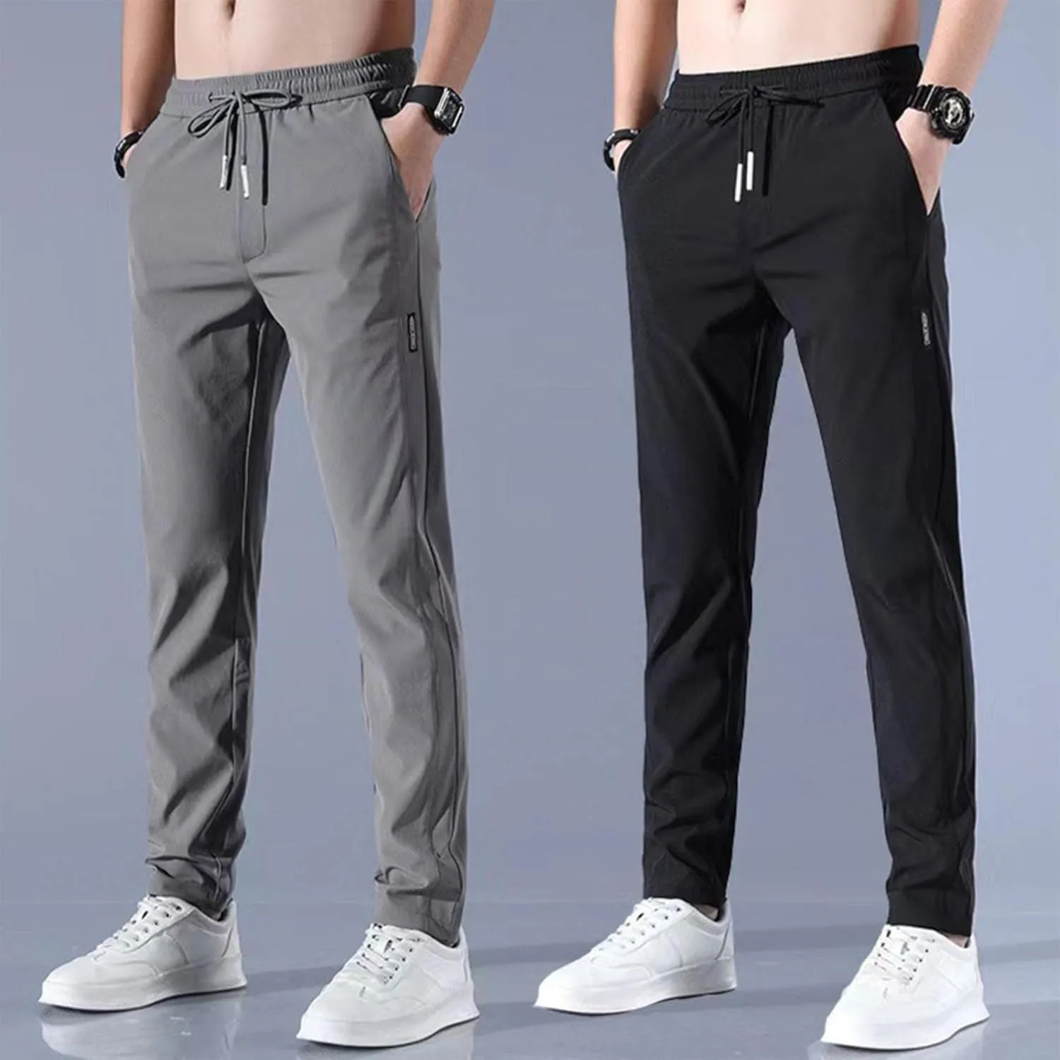 GIERIDUC Men's Drawstring Waist Cargo Pants Mens Cargo Shorts Size 33 Waist Mens Long Underwear Pants Fleece Cargo Pants Men