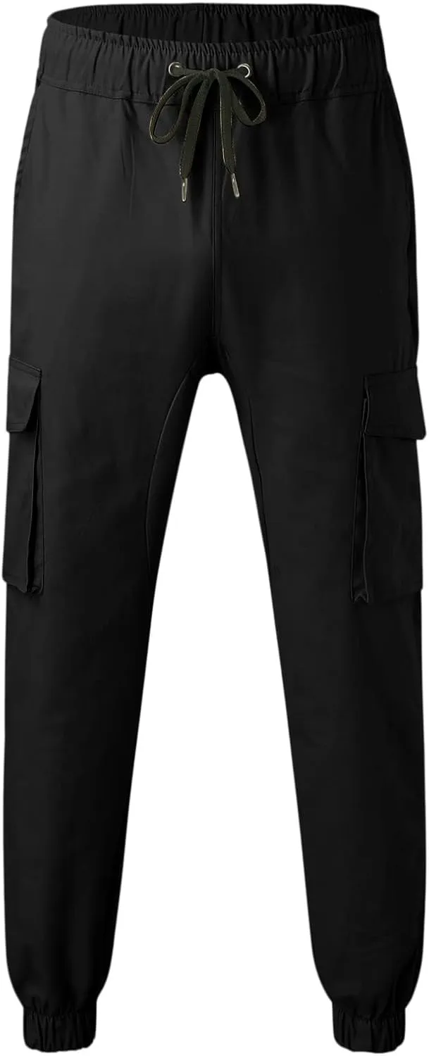 GIERIDUC Mens Fleece Sweatpants Winter Men's Five Pocket Corduroy Pants Winter Sports Pants for Men Mens Dark Green Trousers