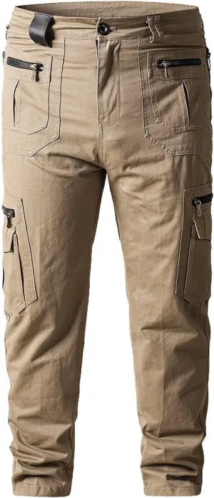 GIERIDUC Men's Wide Leg Flare Sweatpants Work Pants for Men Cargo Pocket Mens Gabardine Dress Pants Essential Jogging Pants