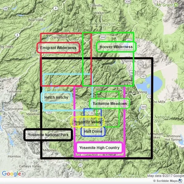 Hetch Hetchy Trail Map
