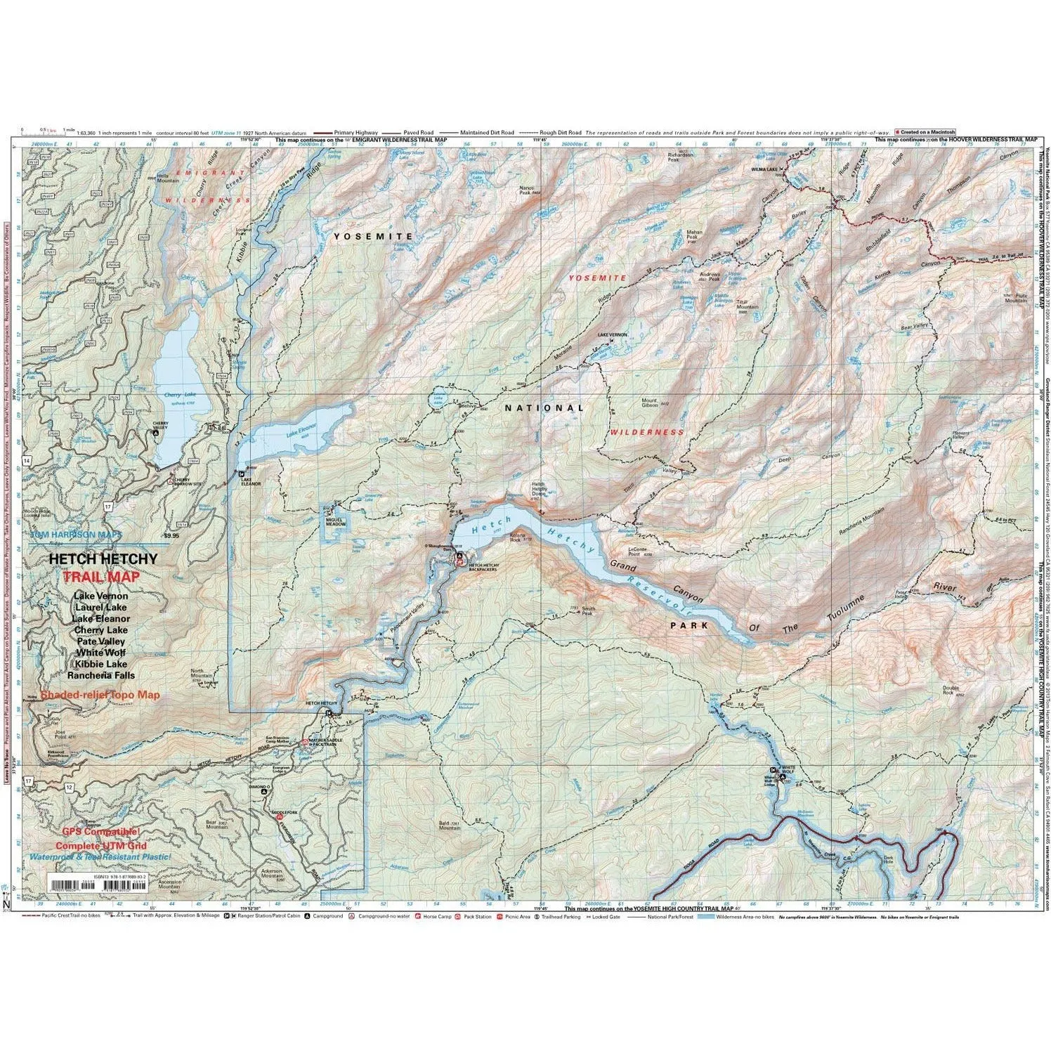 Hetch Hetchy Trail Map