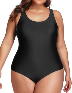 Holipick Womens Plus Size One Piece Swimsuits Tummy Control Bathing Suits Sporty Swimwear