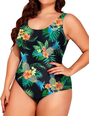 Holipick Womens Plus Size One Piece Swimsuits Tummy Control Bathing Suits Sporty Swimwear