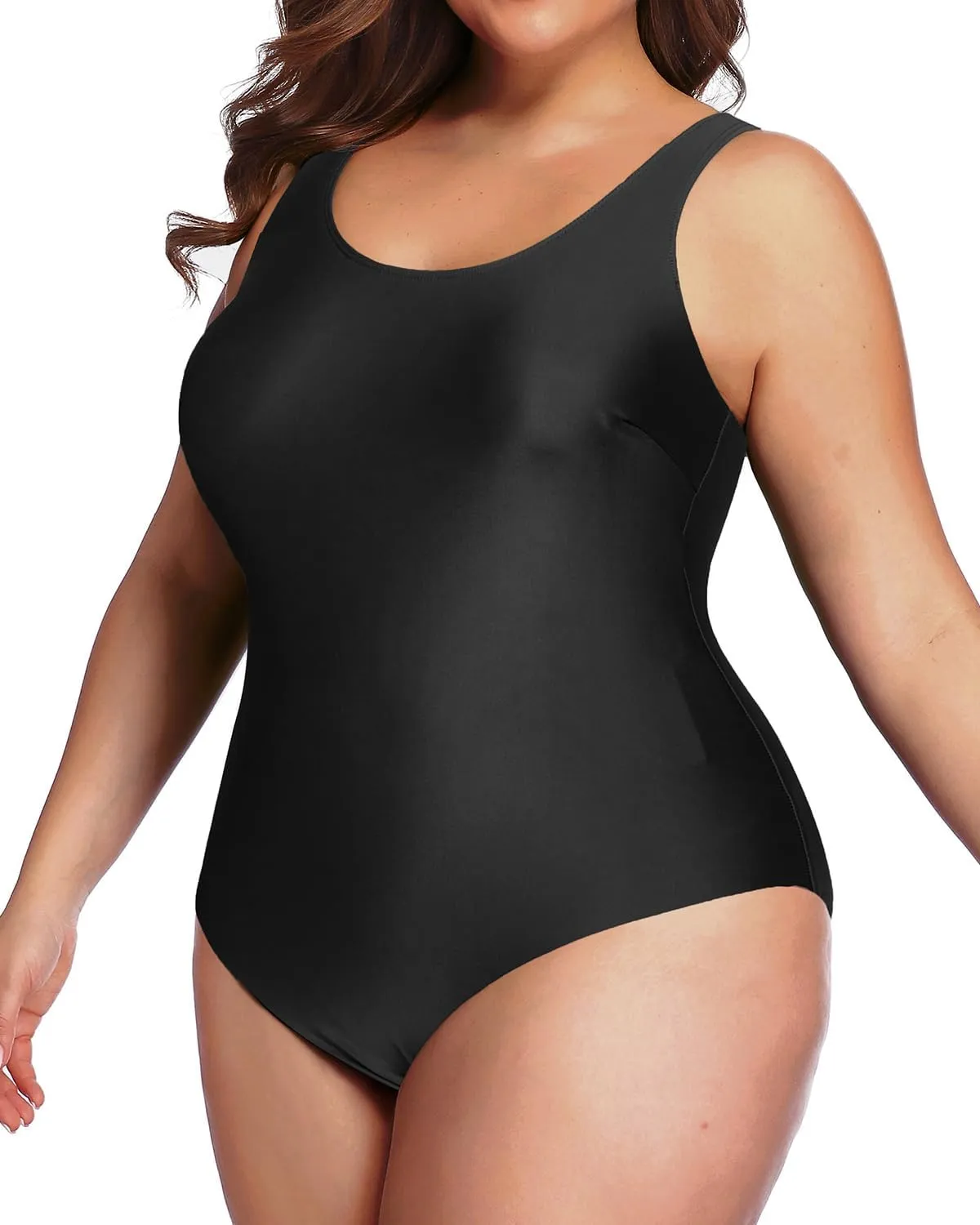 Holipick Womens Plus Size One Piece Swimsuits Tummy Control Bathing Suits Sporty Swimwear