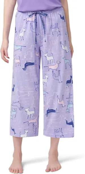 HUE Women's Spring Pajama Separates Soft Whimsical Print Flowers, Animals, Garden Themed Pjs, Cocktails