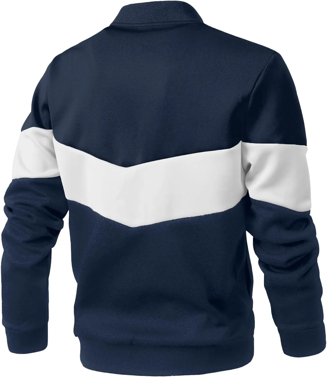 HYPESTFIT Mens Lightweight Jacket Casual Bomber Jacket Color Block Varsity Coat
