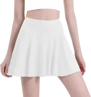 Jastore Kids Girls Tennis Skirts Athletic Skorts Inner Shorts High Waisted Sports Golf Running Skirt