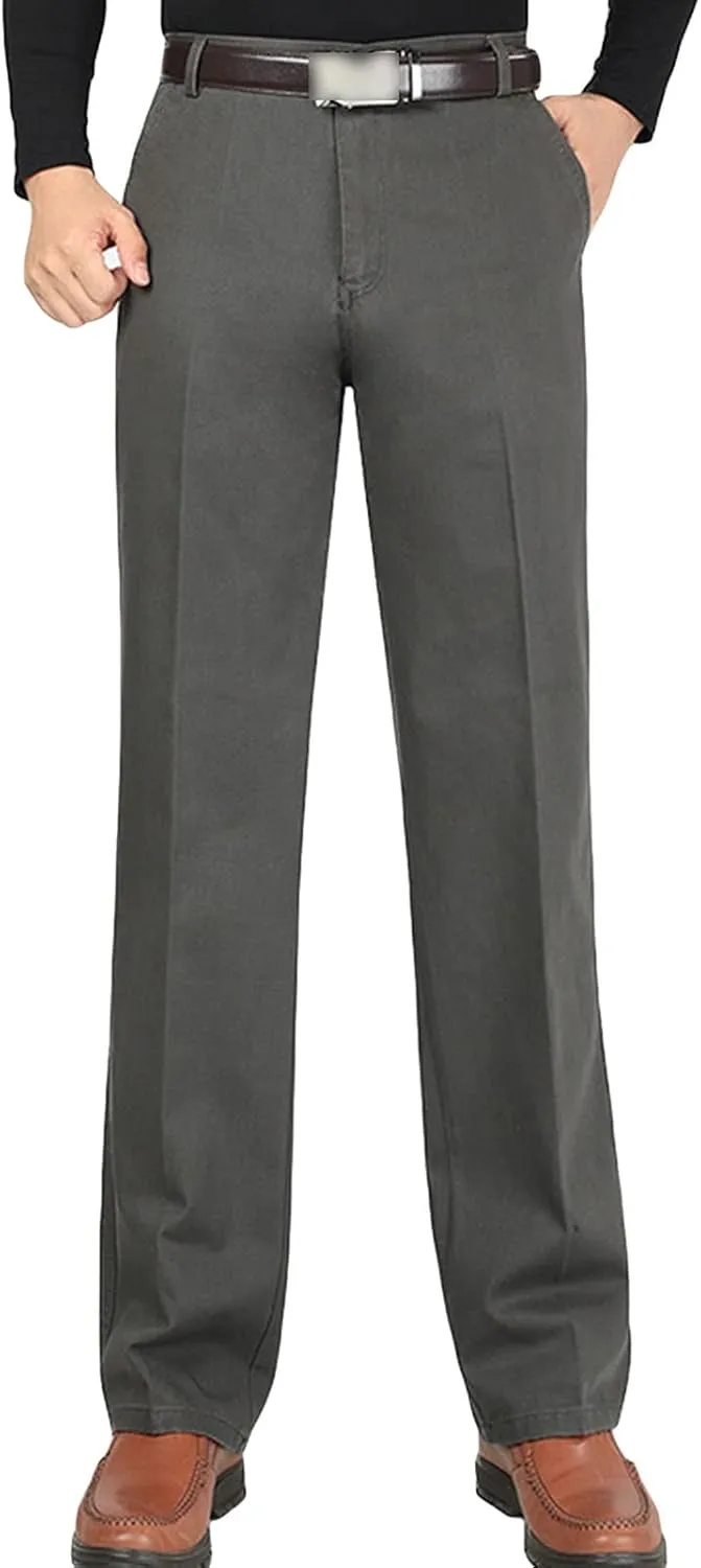 JEShifangjiusu Men's Stretch Dress Pants Casual Slim Fit Skinny Suit Pants Chino Pant Business Fit Flex Flat Front Pant (34,Grey), Grey, 34
