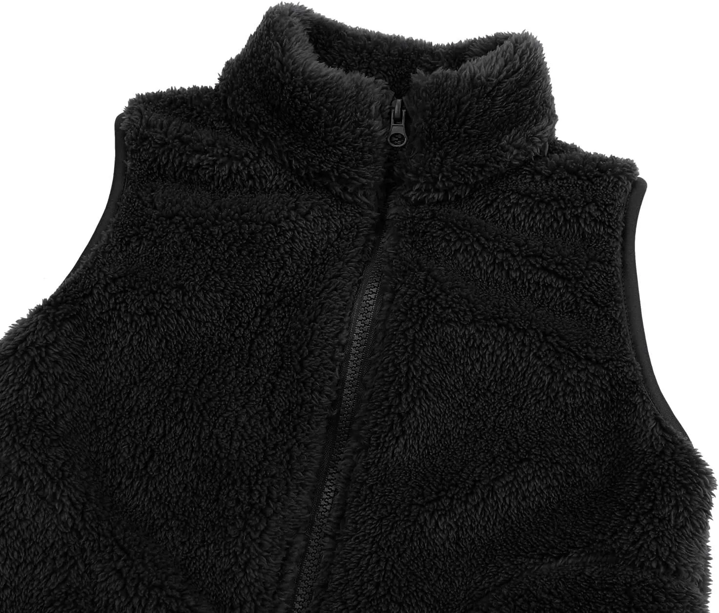 JESKIDS Girls' Boys Sherpa Fleece Vest Outwear Lightweight Solid Color Cute Jacket with Pockets 2-11 Years