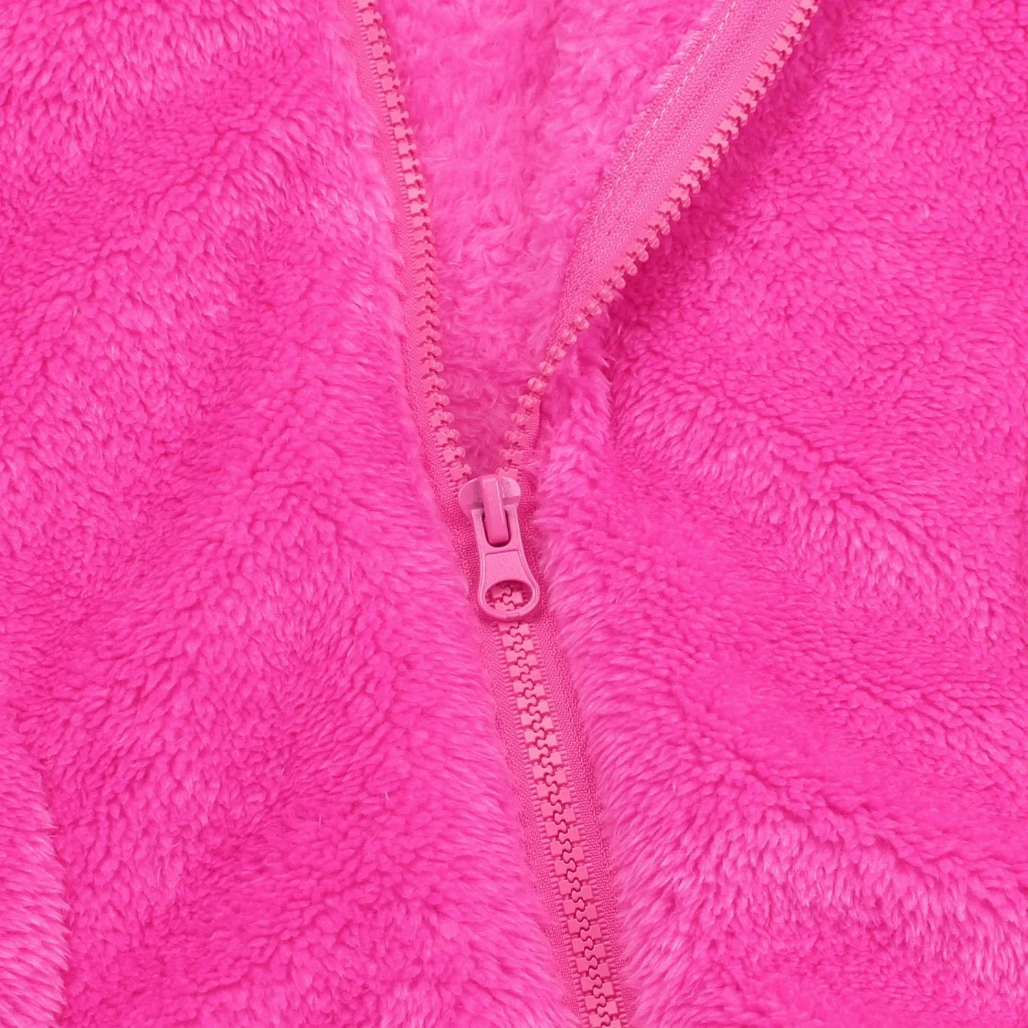 JESKIDS Girls' Boys Sherpa Fleece Vest Outwear Lightweight Solid Color Cute Jacket with Pockets 2-11 Years