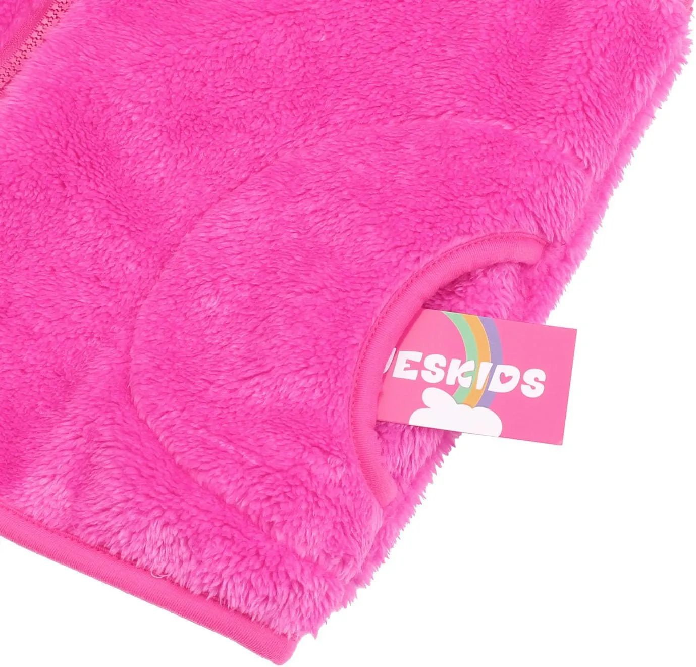 JESKIDS Girls' Boys Sherpa Fleece Vest Outwear Lightweight Solid Color Cute Jacket with Pockets 2-11 Years