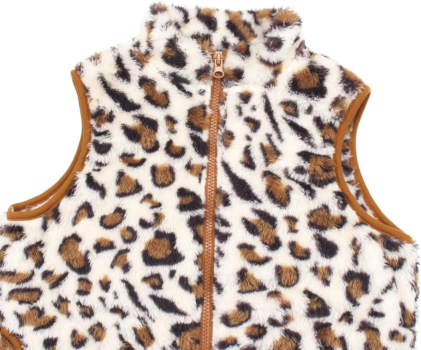 JESKIDS Girls' Boys Sherpa Fleece Vest Outwear Lightweight Solid Color Cute Jacket with Pockets 2-11 Years