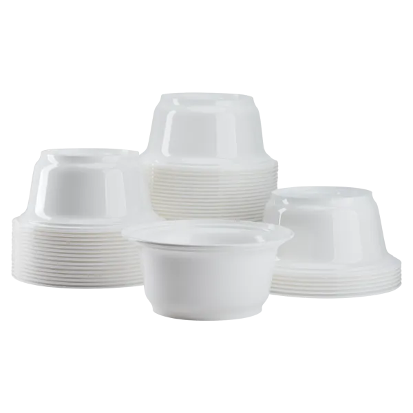 Karat 36oz PP Plastic Injection Molding Bowl (179mm), White - 300 pcs