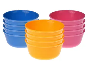 Kuber Industries Bowls|Plastic Dishwasher Safe Bowl|Serving Bowls|Bowls for Kitchen|Microwave Safe Bowls for Salad|Soup|Pasta|1000 ML|Pack of 12 (Multicolor)