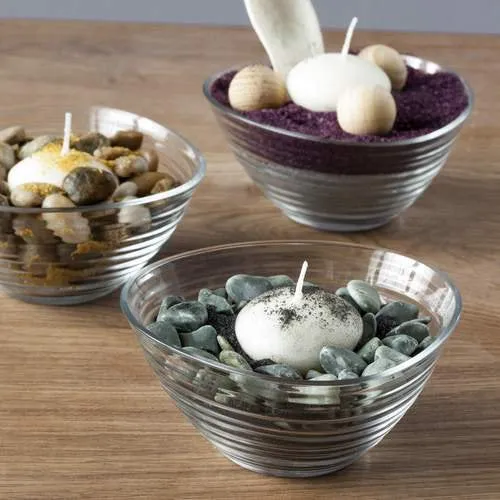 LAV Derin Glass Round Serving Bowl, Set of 6, 10.25 oz.