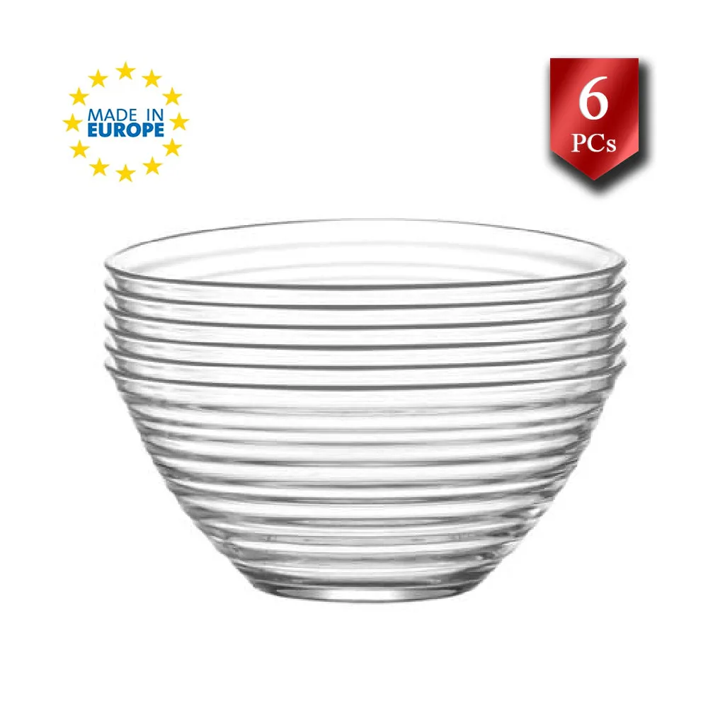 LAV Derin Glass Round Serving Bowl, Set of 6, 10.25 oz.