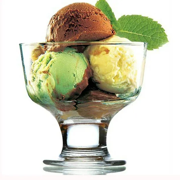 Lav Destina Elegant Ice Cream Sundae Glass Bowl Set of 6, 9.75 oz