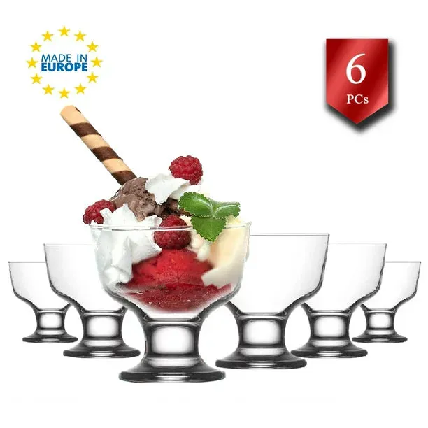 Lav Destina Elegant Ice Cream Sundae Glass Bowl Set of 6, 9.75 oz