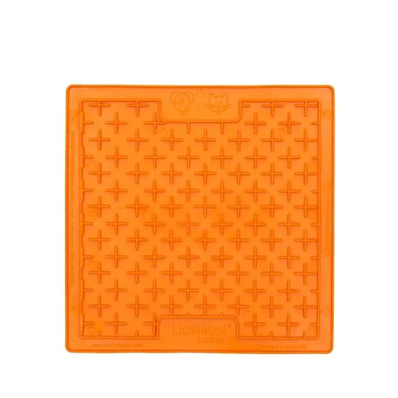 LickiMat Buddy Slow Feeder Mat for Dogs Orange