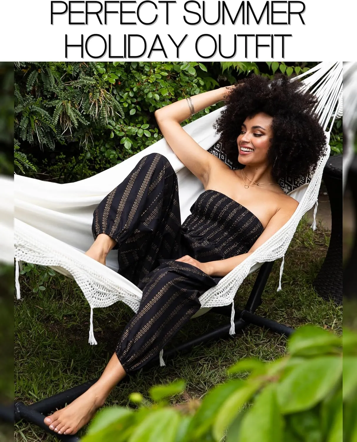 likemary Harem Pants Women Jumpsuits  Maxi Romper Pulls Down into Boho Print Cotton Pants  One Size 2-in-1 Outfit & Pockets