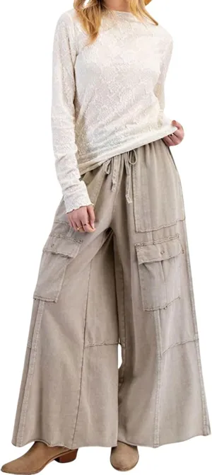 loveimgs Women 2025 Baggy High Waisted Wide Leg Cargo Pants Pockets Y2k Utility Pants Palazzo Sweatpants Slacks Trousers