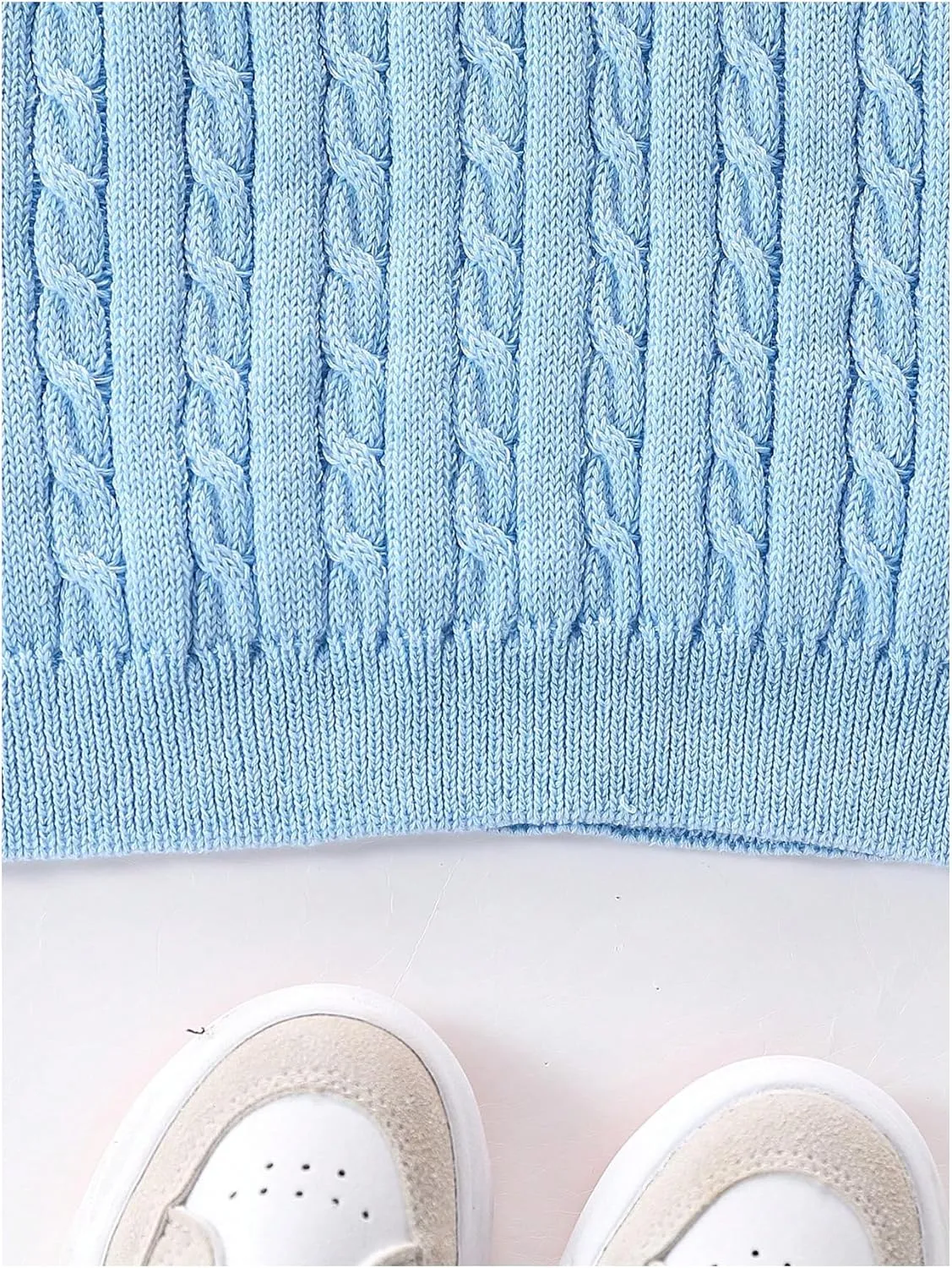 MakeMeChic Girl's Cable Knit Vest V Neck Sleeveless Crop Cute Sweater Vests