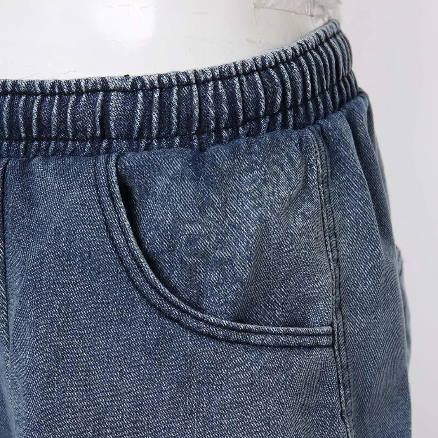 Men Baggy Denim Jorts Y2K Grunge Loose Fit Hip Hop Jean Shorts Summer Casual Short Jeans Streetwear Clothes