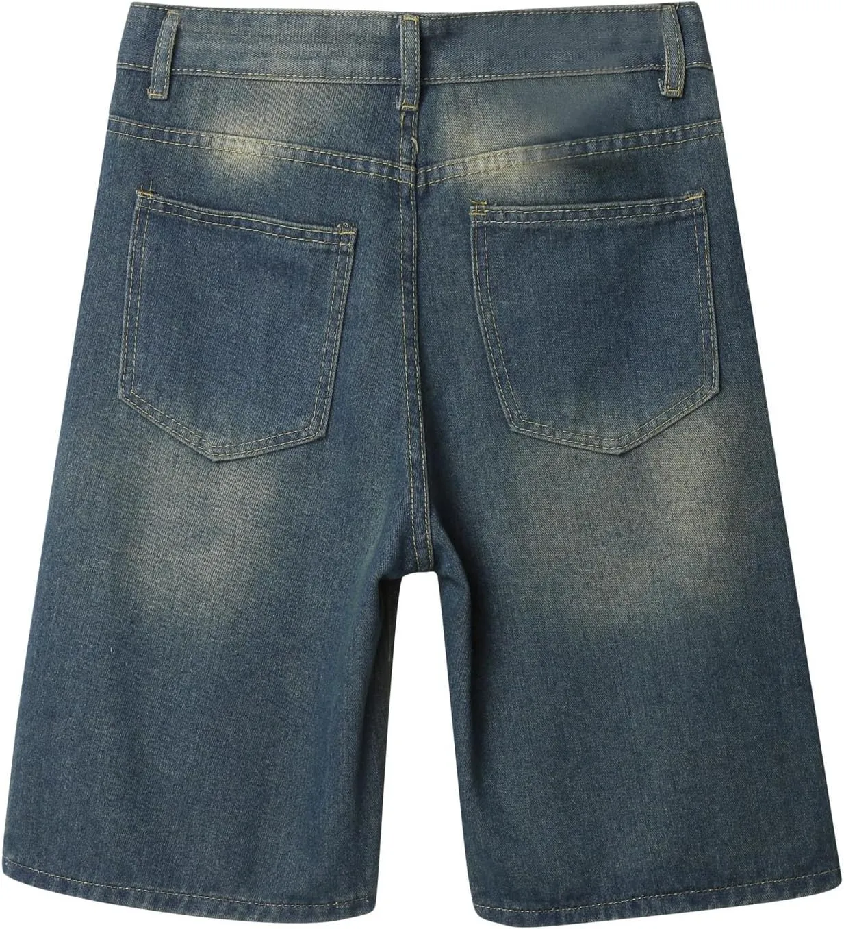 Men Baggy Denim Jorts Y2K Loose Fit Hip Hop Jean Shorts Casual Mid Jeans Trendy Outfits
