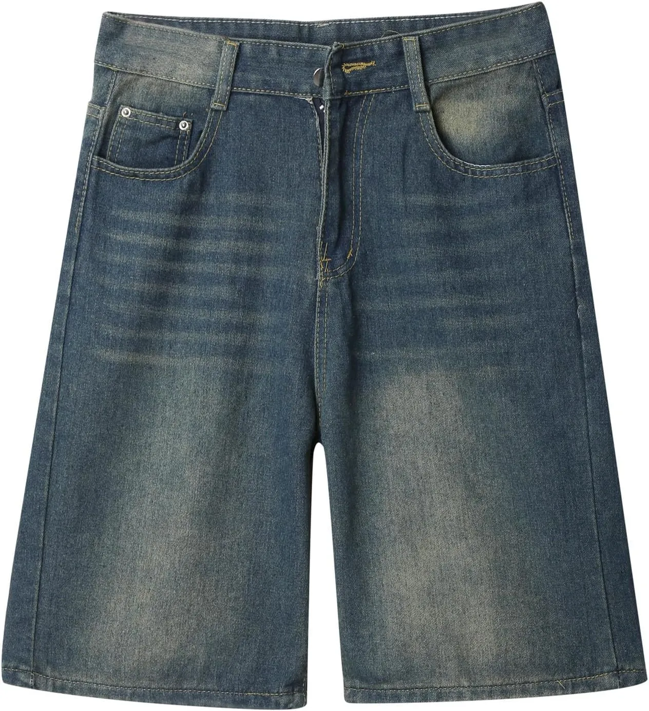Men Baggy Denim Jorts Y2K Loose Hip Hop Jean Shorts Wide Leg Short Jeans Trendy Outfits