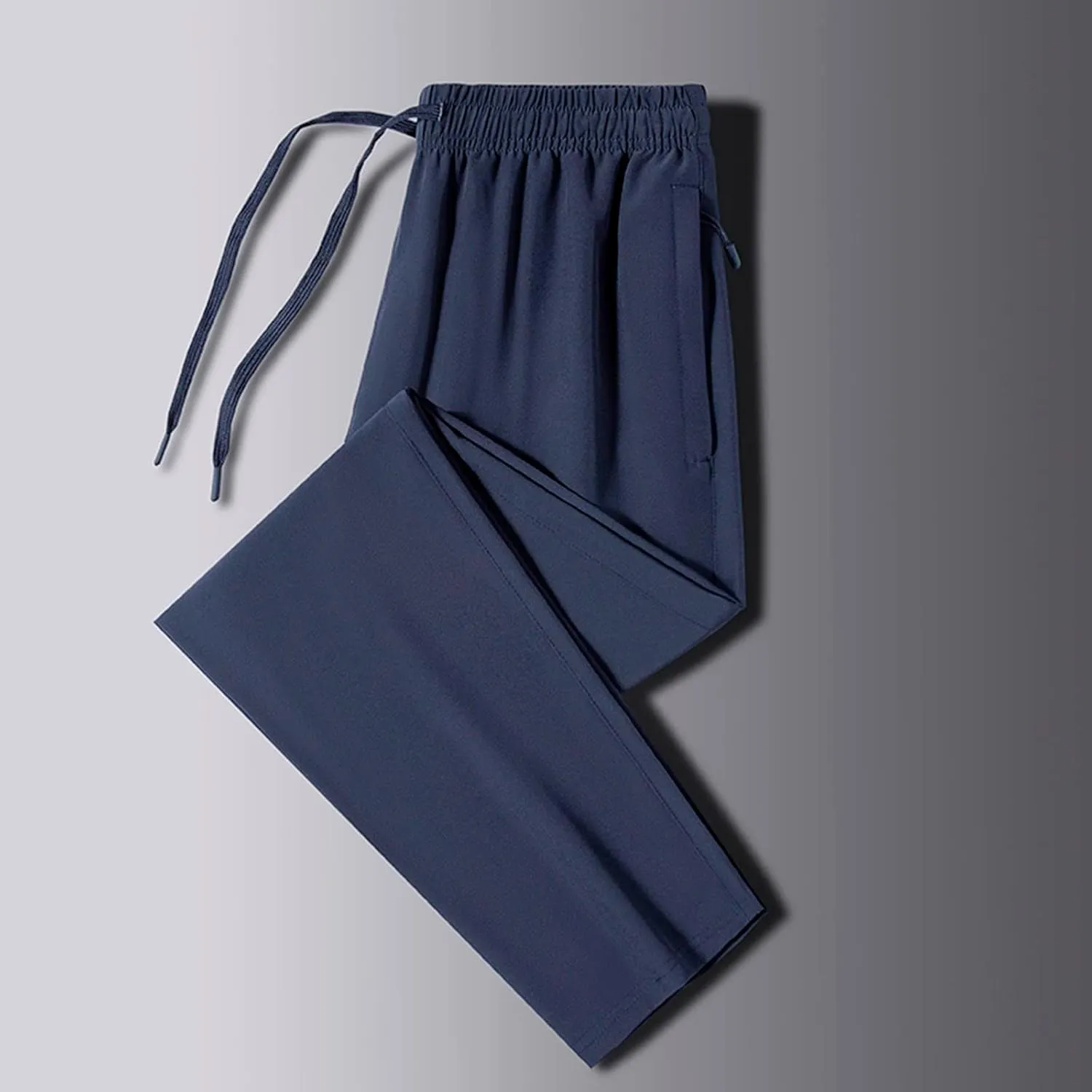 Men's Athletic Pants Thin Lightweight Quick Dry Pants Loose Ice Silk Solid Sports Trousers Straight Leg Cargo Pant