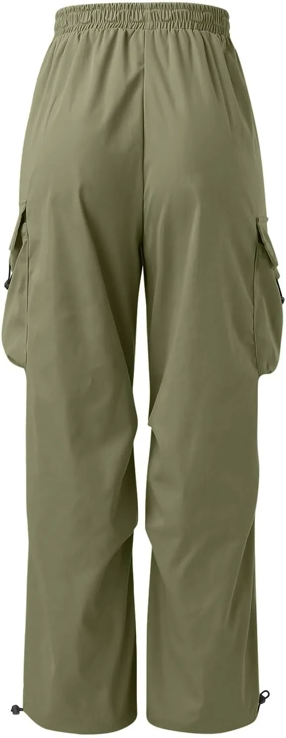 Men's Baggy Cargo Pants Casual Parachute Cargo Pants Stretch Loose Fit Joggers Multi Pockets
