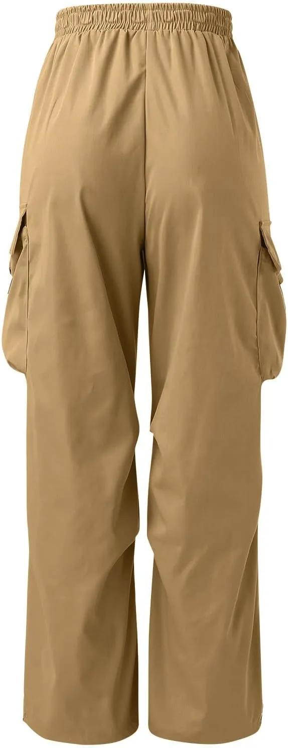 Men's Baggy Cargo Pants Casual Parachute Cargo Pants Stretch Loose Fit Joggers Multi Pockets