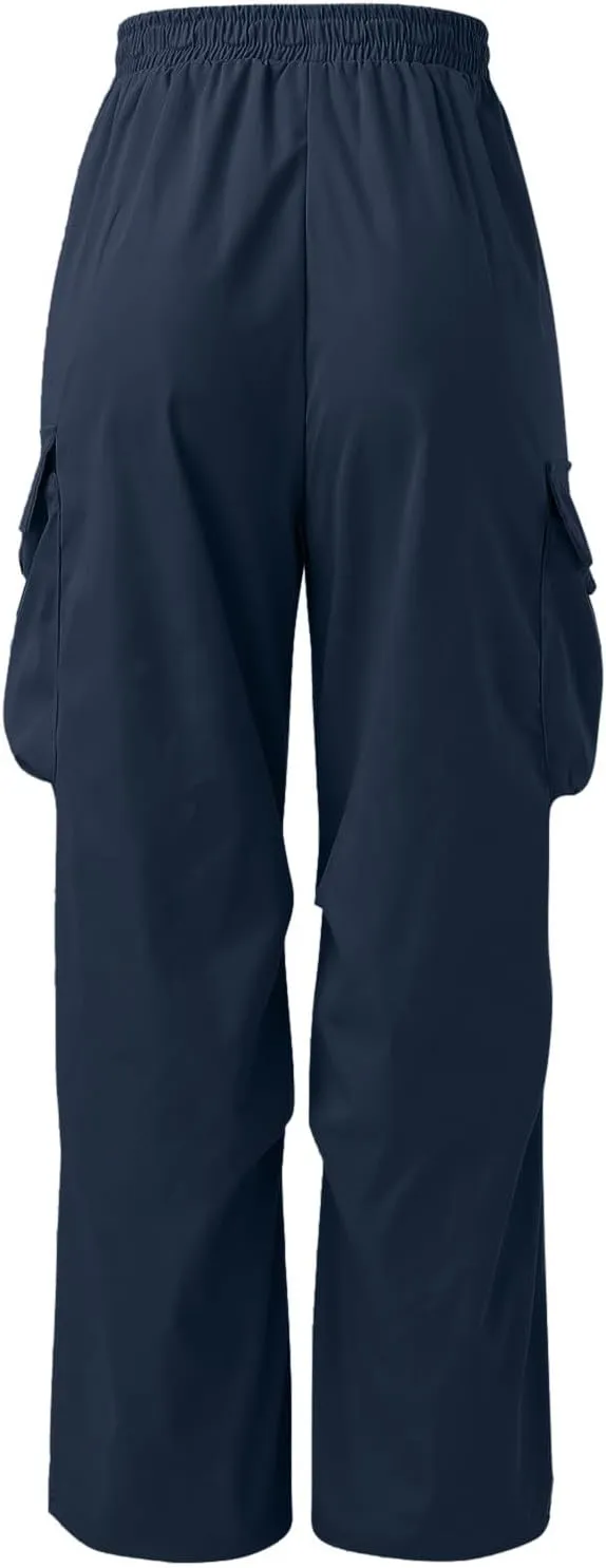 Men's Baggy Cargo Pants Casual Parachute Cargo Pants Stretch Loose Fit Joggers Multi Pockets