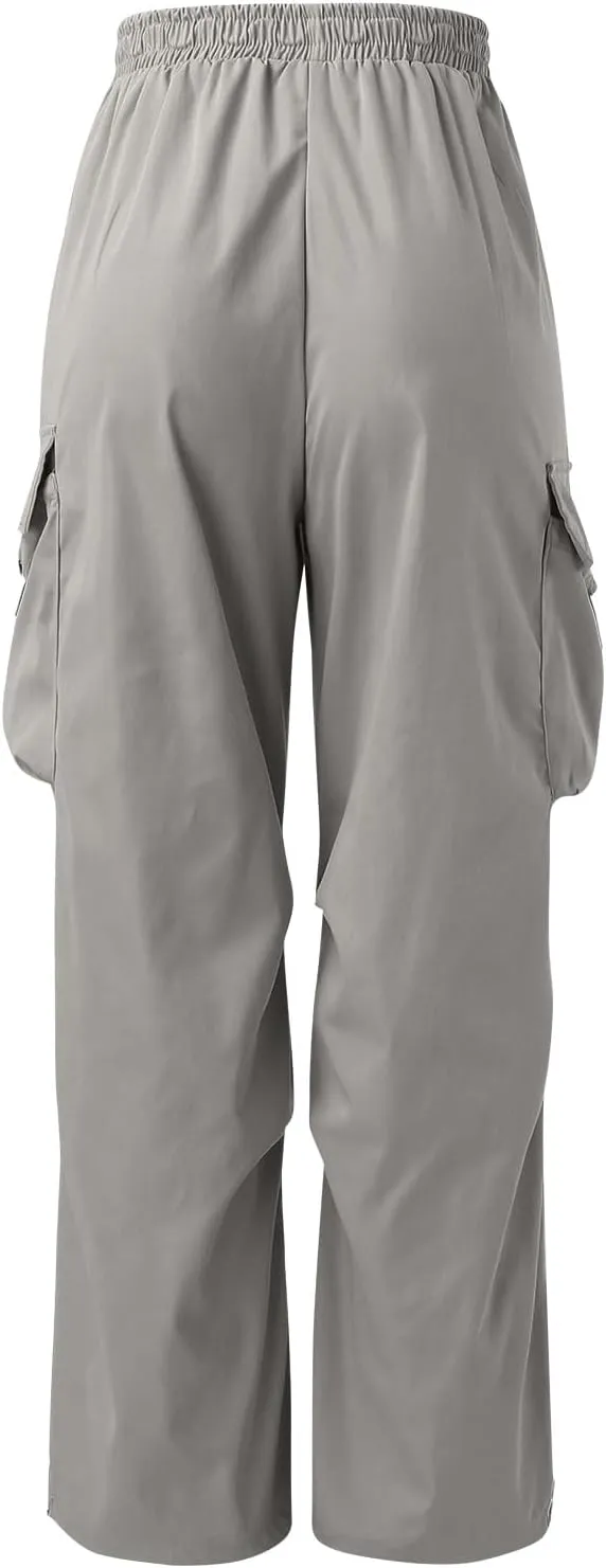 Mens Cargo Pants Loose Fit Casual Joggers Drawstring Waist Cargo Chino Pant with Pockets
