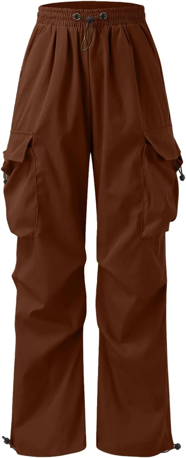 Mens Cargo Pants Loose Fit Casual Joggers Drawstring Waist Cargo Chino Pant with Pockets