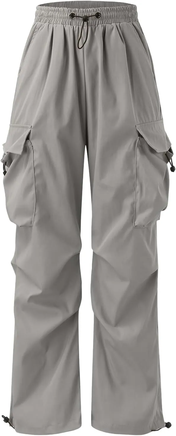 Mens Cargo Pants Loose Fit Casual Joggers Drawstring Waist Cargo Chino Pant with Pockets